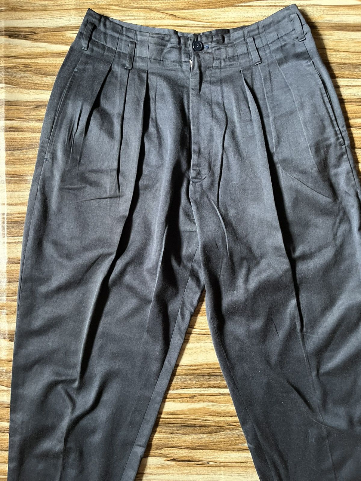 Japanese Brand Satchmo Pleated Gabardine Pant in Navy Size US 37 - 2 Thumbnail