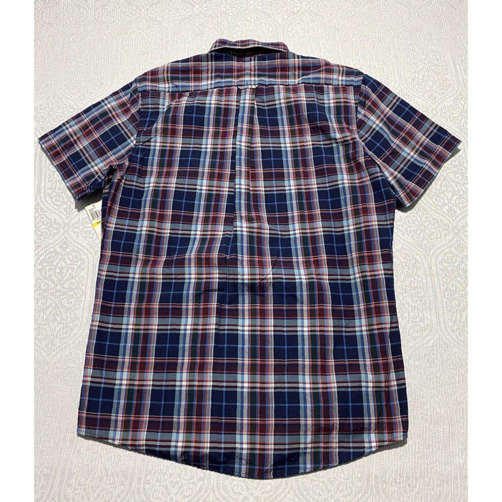 Izod IZOD Shirt Mens Medium Blue Red Plaid Short Sleeve Button Down Cool FX Breeze Size US M / EU 48-50 / 2 - 3 Thumbnail