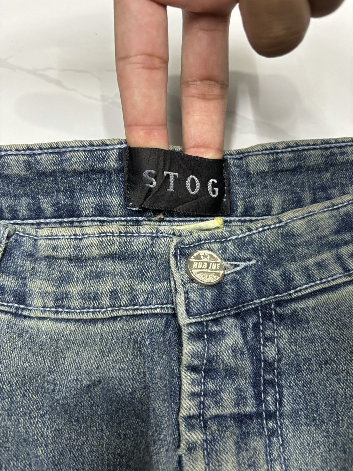 If Six Was Nine Vintage Stog Flare Jeans Flower Embroidery Denim Size US 30 / EU 46 - 9 Thumbnail