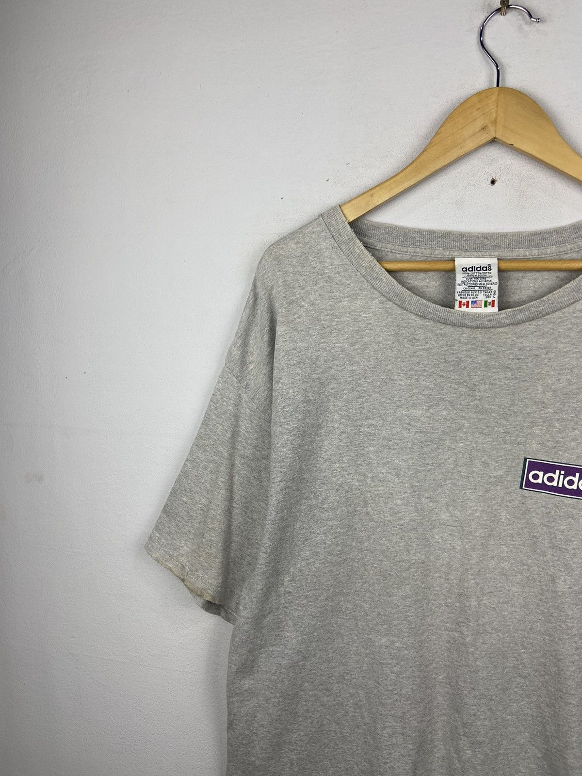 Adidas × Other × Vintage Vintage Adidas Stripe Tee Very Rare Size US L / EU 52-54 / 3 - 9 Thumbnail