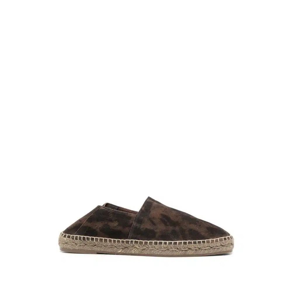 o1loc1c0725 J1165 Size: 7 / Leopard Print Espadrilles Brown