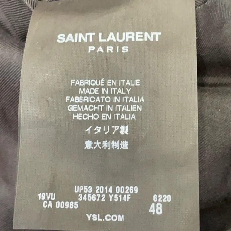 Saint Laurent Paris F/W14 Trimmed Le Smoking Blazer by Hedi Slimane Size US M / EU 48-50 / 2 - 4 Thumbnail