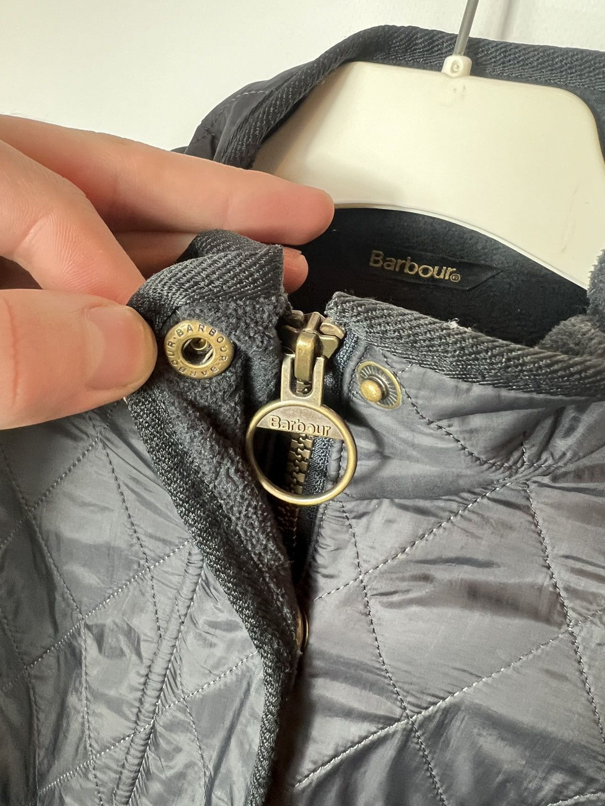 Barbour Vintage designer Barbour Dark Gray Quilted Jacket Size M / US 6-8 / IT 42-44 - 6 Thumbnail