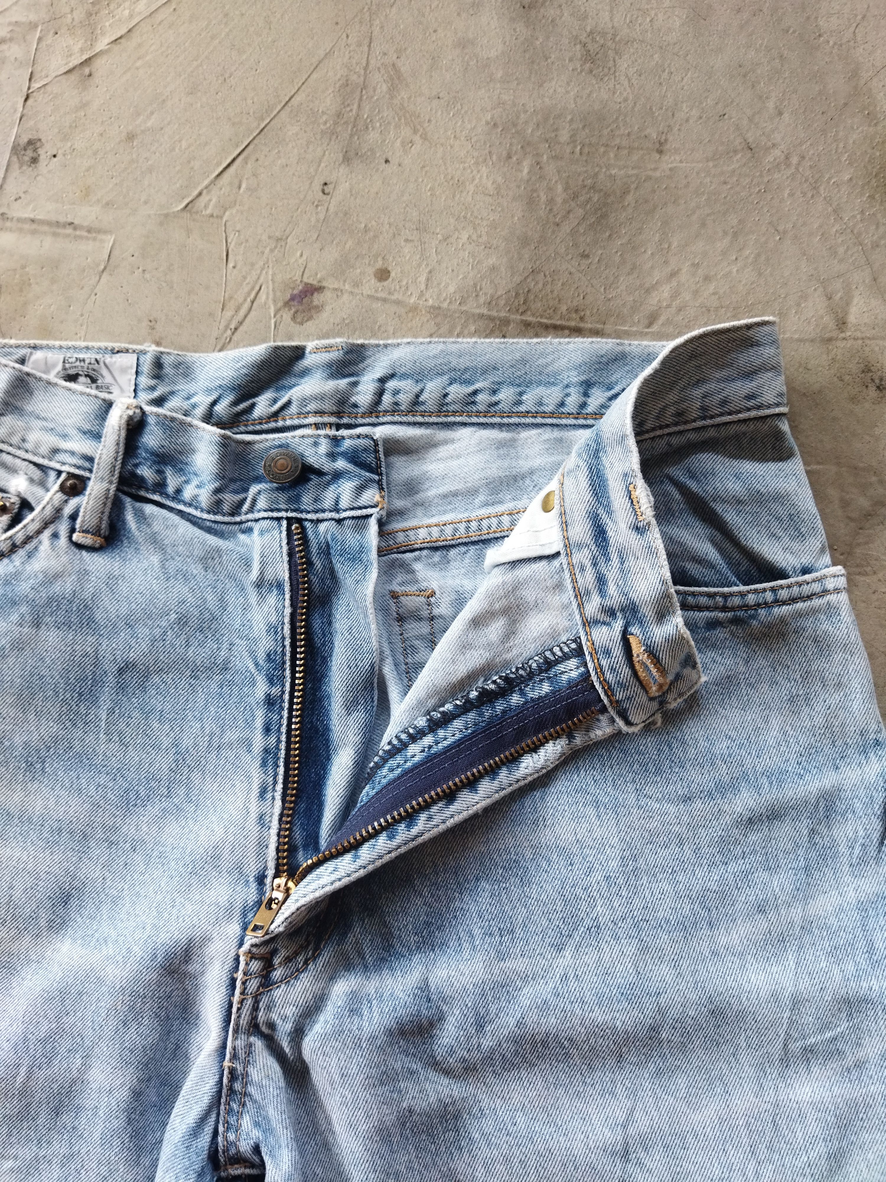 Edwin × Vintage VINTAGE EDWIN DISTRESSED LIGHT BLUE JEANS PANTS Size US 30 / EU 46 - 6 Thumbnail