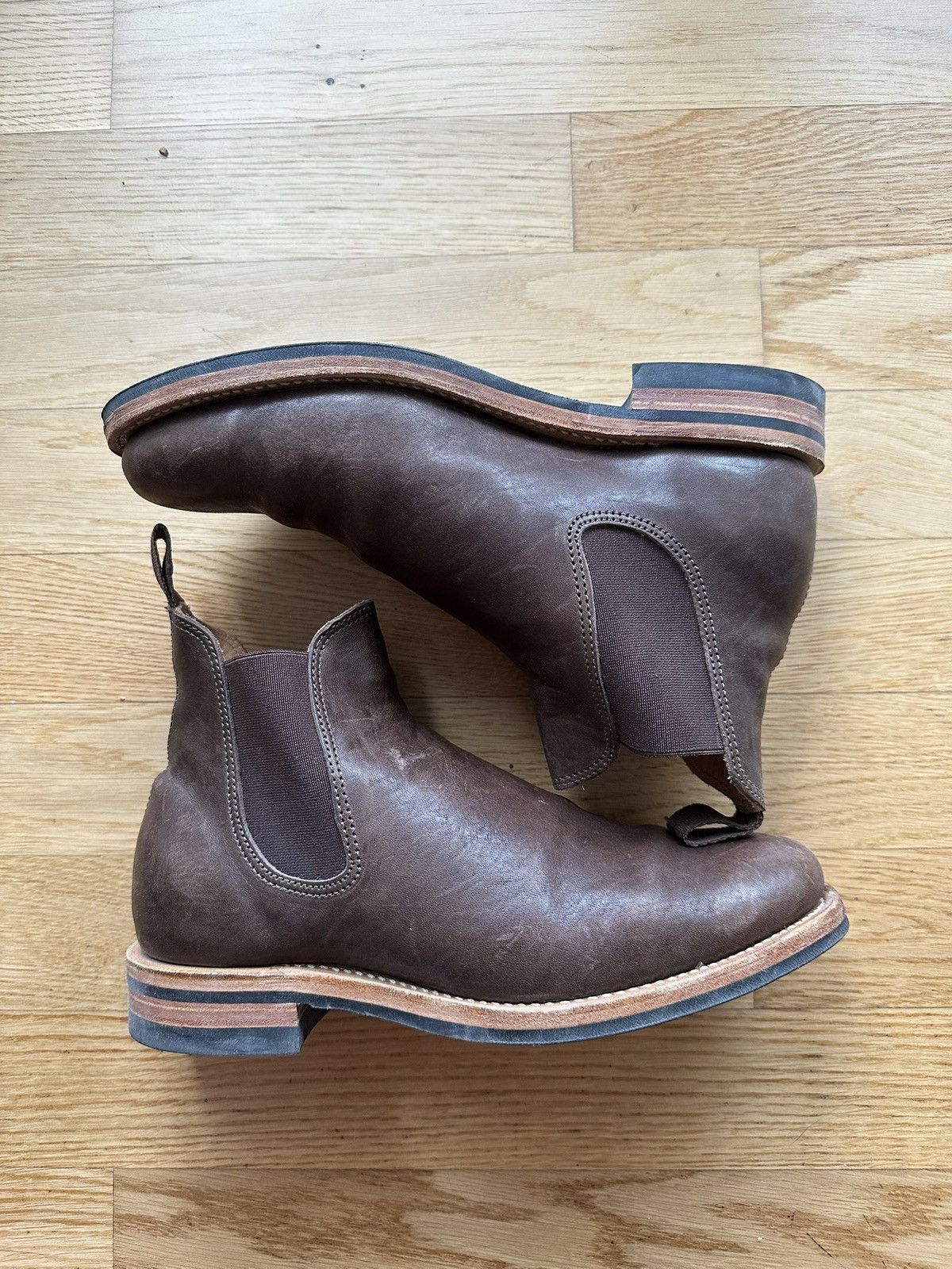 Viberg Dark Brown Washed Mariam Horsehide Size US 6.5 / EU 39-40 - 4 Thumbnail
