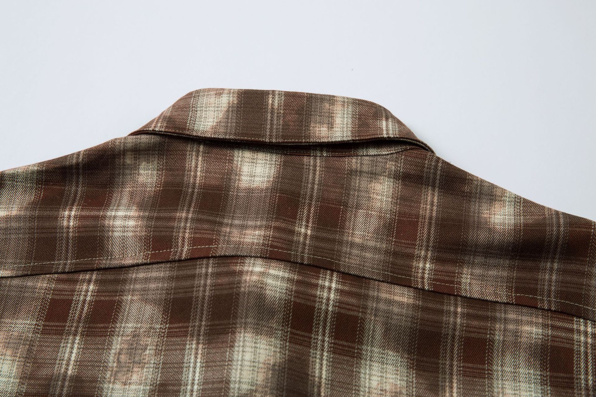 Japanese Brand × Vintage American street tie-dye loose casual plaid shirt Size US L / EU 52-54 / 3 - 5 Thumbnail