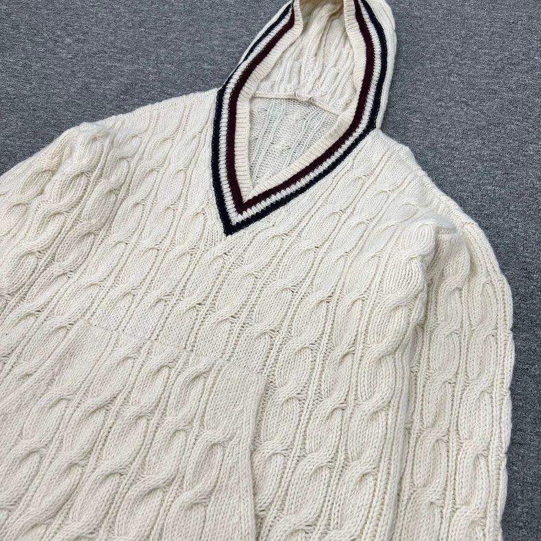 Celine Celine Preppy striped twist knit V-neck sweater 2501-Nextar Size US S / EU 44-46 / 1 - 4 Thumbnail