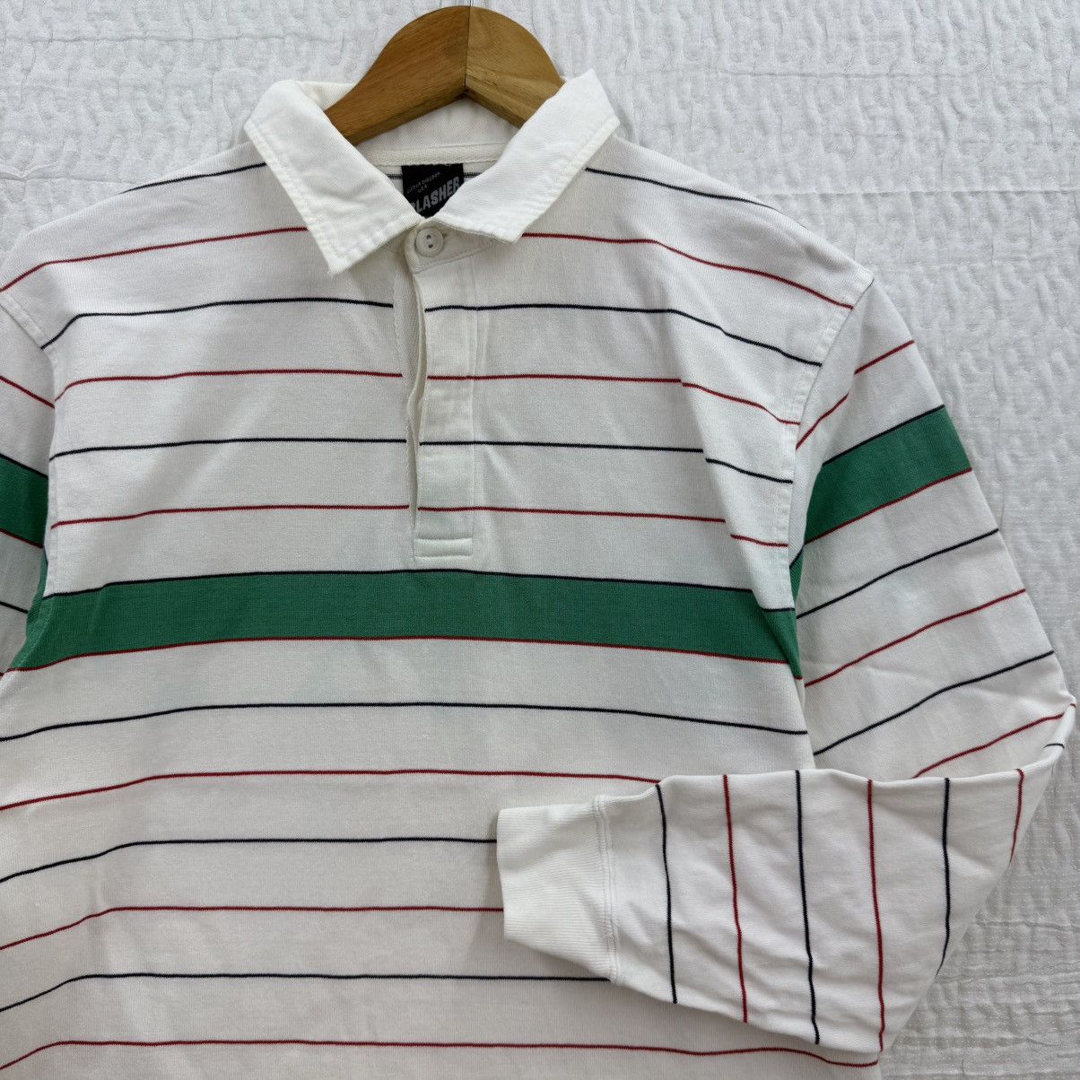 Other Vintage Slasher stripes Long Polo Shirt Size US M / EU 48-50 / 2 - 4 Thumbnail