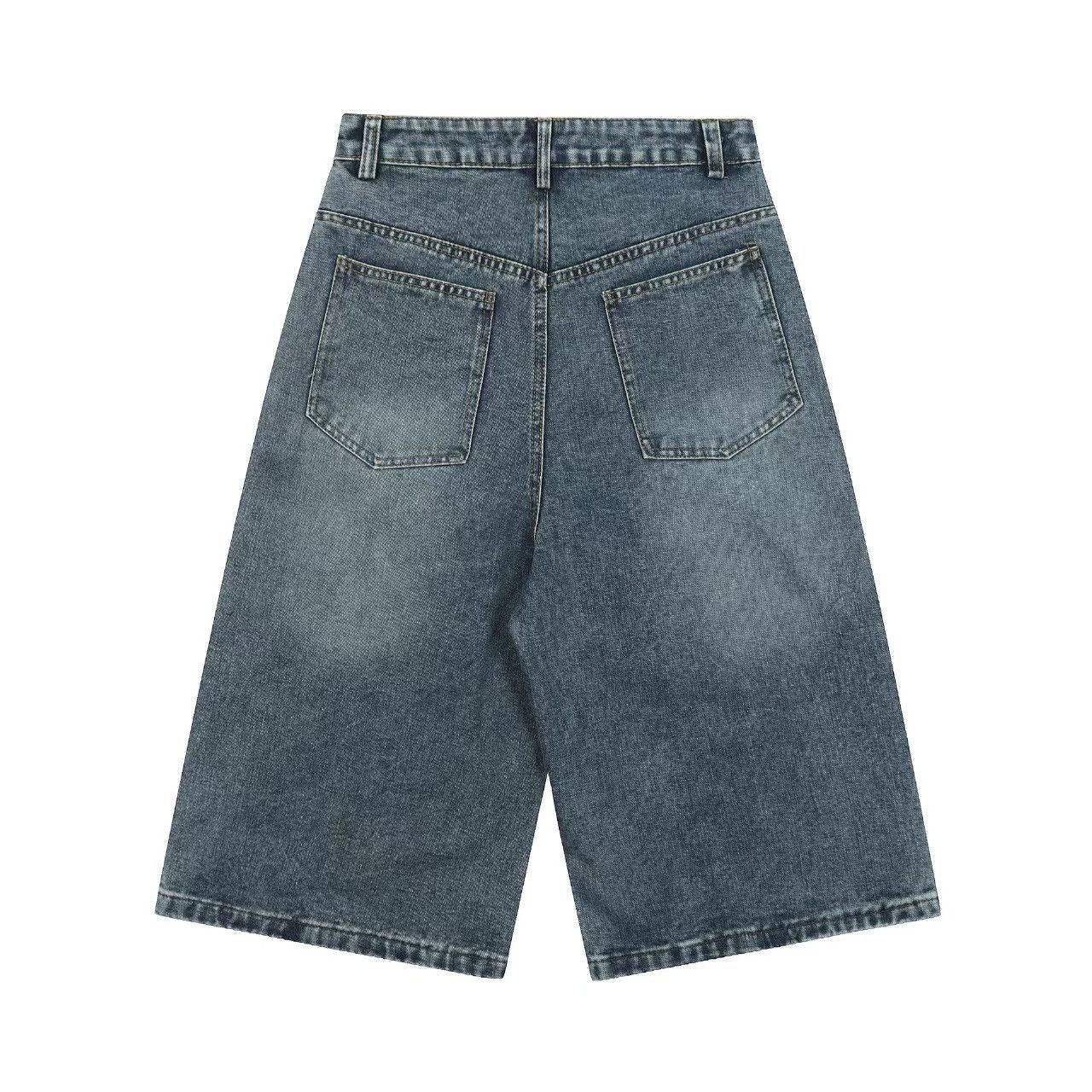 Vintage Vintage patchwork street embroidered baggy denim shorts Size US 30 / EU 46 - 2 Thumbnail