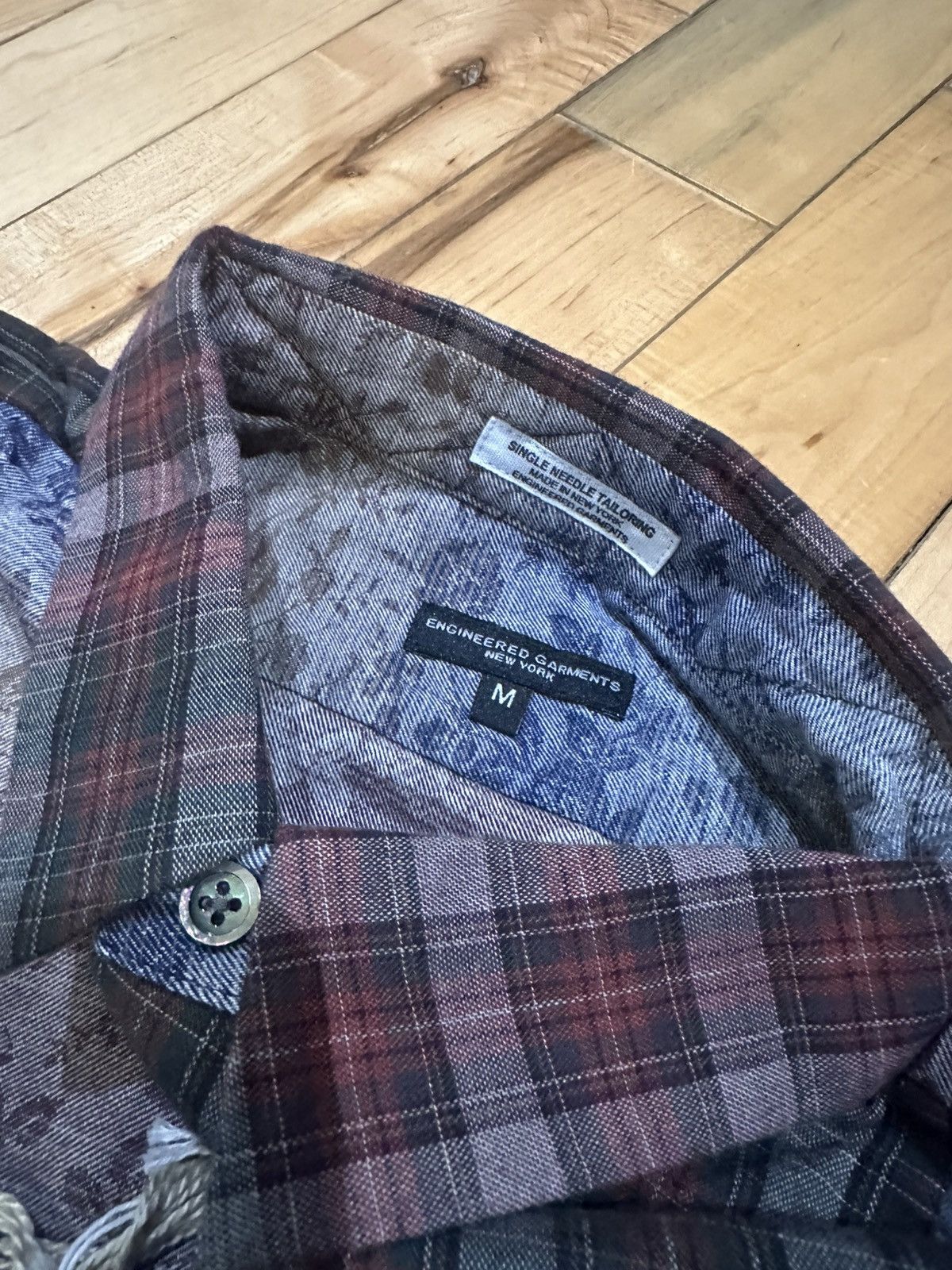 Engineered Garments Patchwork Plaid Floral Long Sleeve Button Up Shirt Size US M / EU 48-50 / 2 - 3 Thumbnail