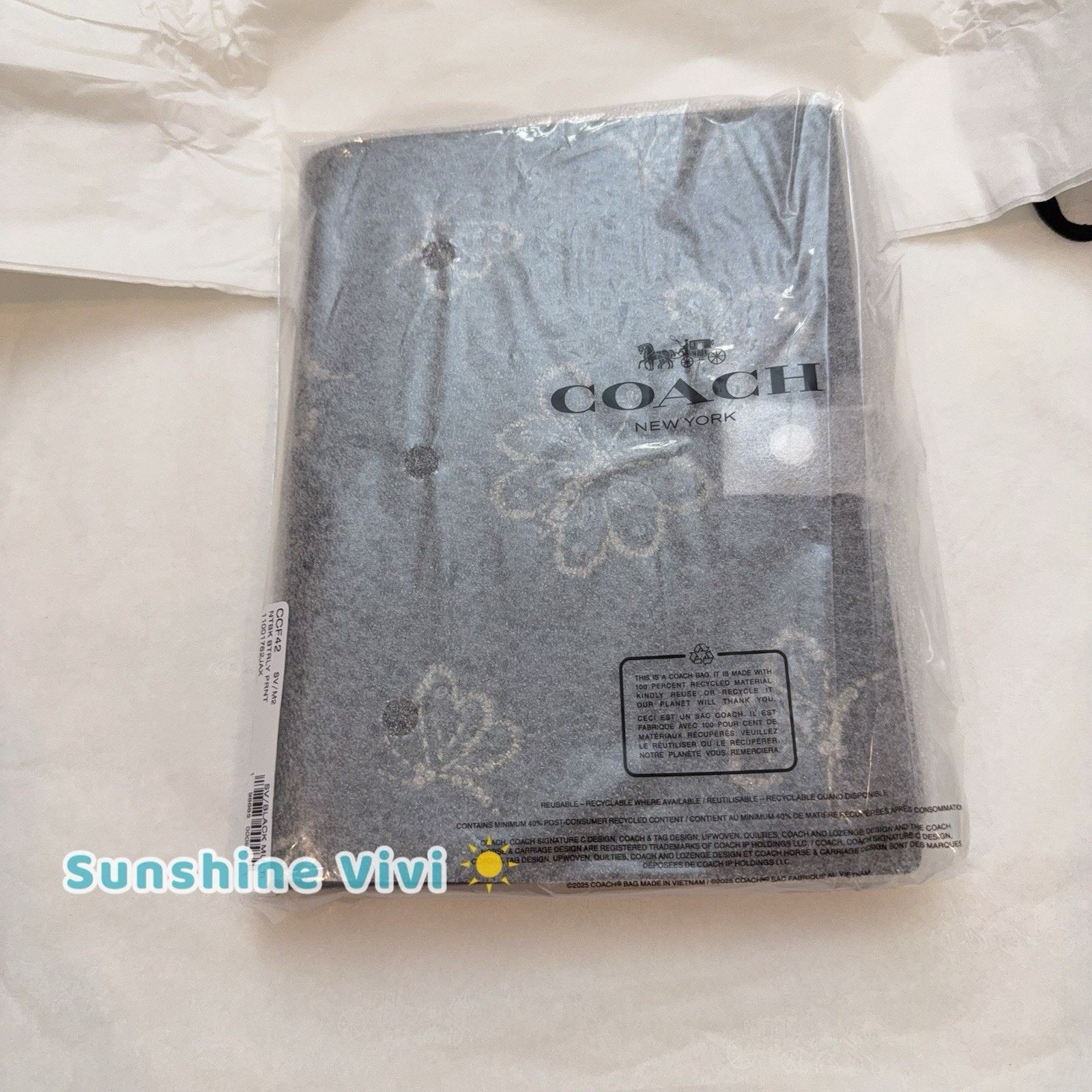 Coach NWT Coach CCF42 Notebook Butterfly novelty leather/Silver Size ONE SIZE - 7 Thumbnail