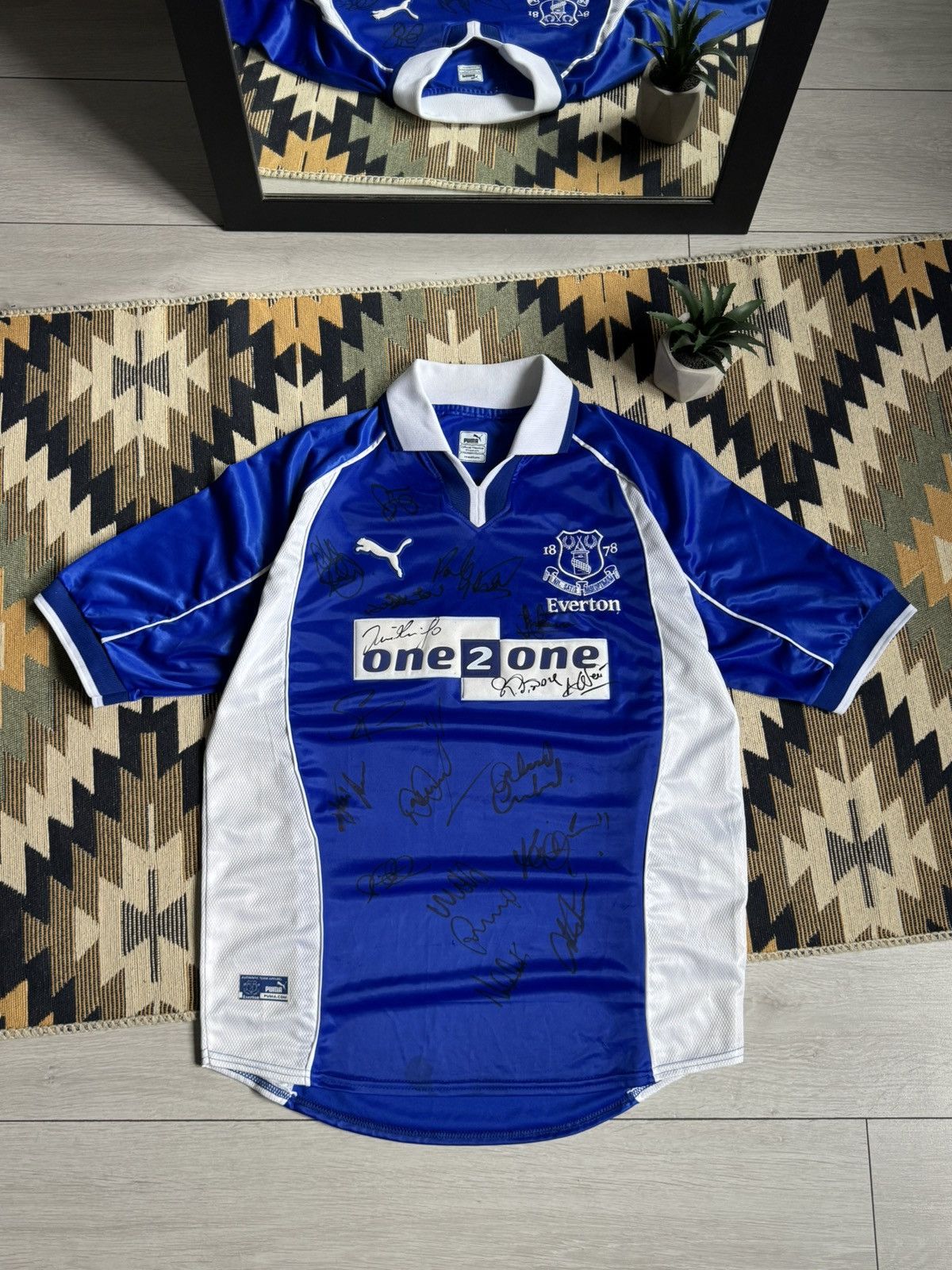 Puma ❗️WITH AUTOGRAPHS❗️Vintage Puma Everton 2000-02 Jersey Size US M / EU 48-50 / 2 - 1 Thumbnail