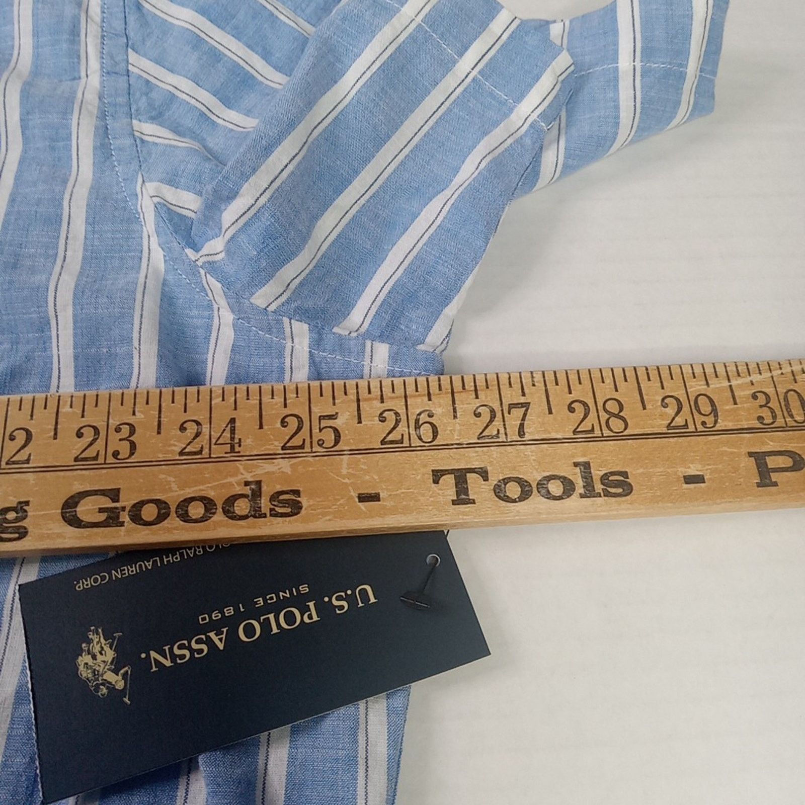 U.S. Polo Assn. U.S. Polo Assn. Woven Shirt Men's 2XL Stretch Blue Striped Size US XXL / EU 58 / 5 - 4 Thumbnail