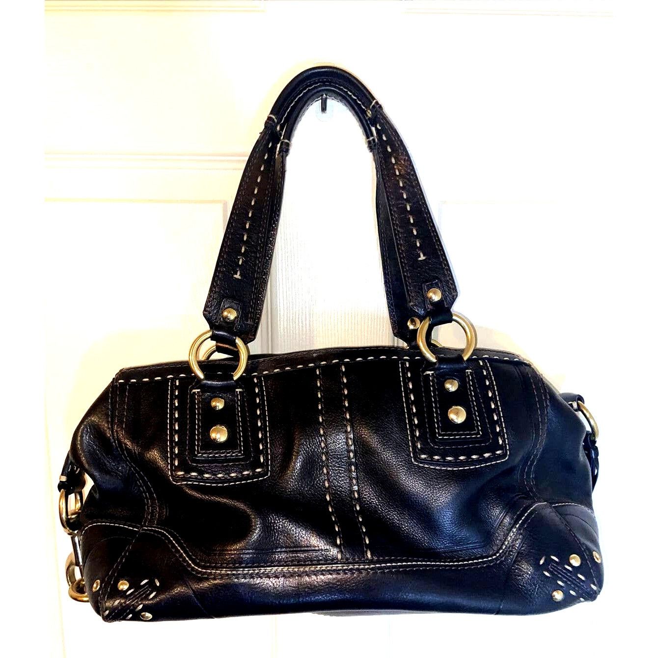 Coach Coach Andrea Limited Edition Black Pebbled Leather Satchel Size ONE SIZE - 4 Thumbnail