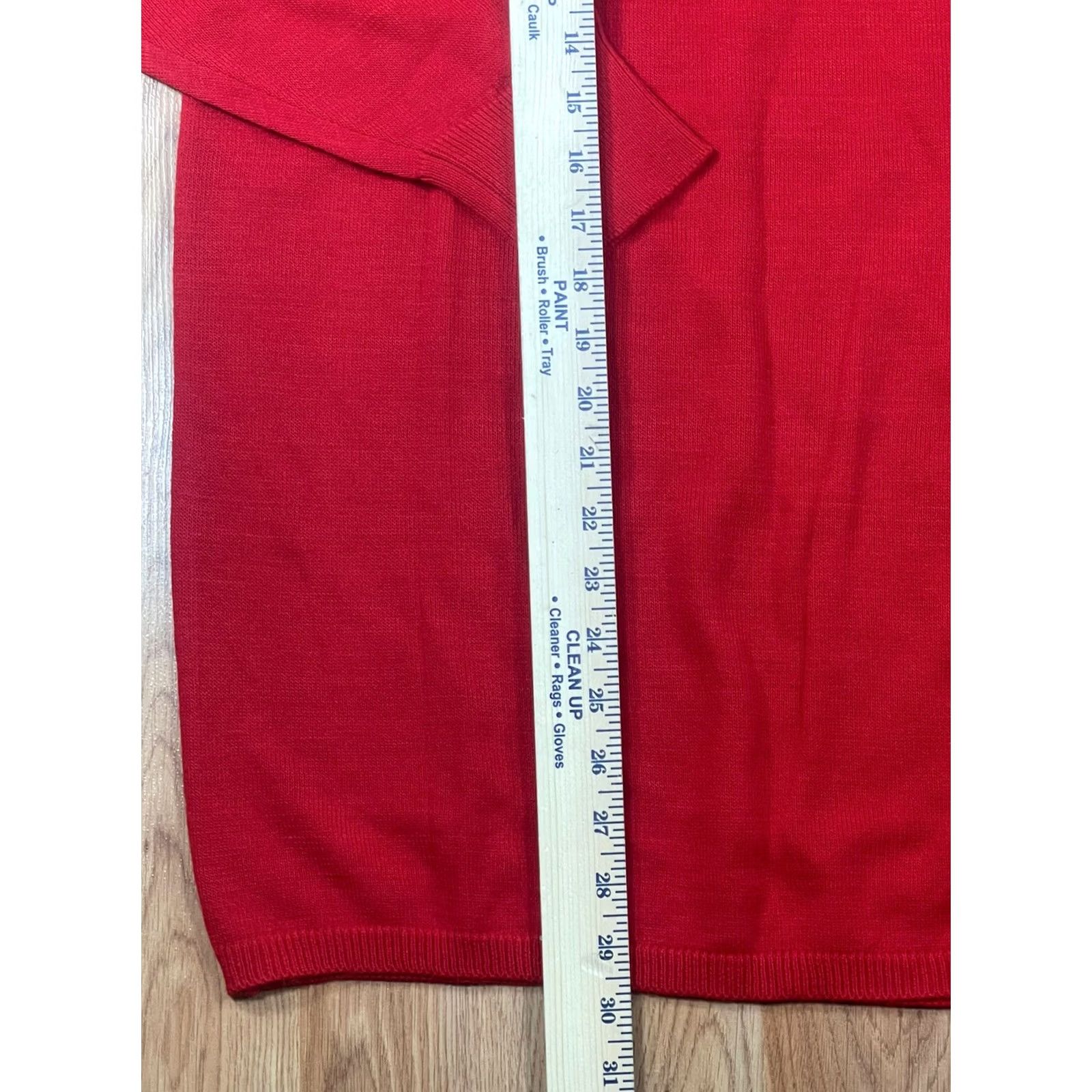Vintage Cathy Hardwick Women’s Red Round Neck 3/4 Sleeve Knit Sweater Pullover Size L Size L / US 10 / IT 46 - 4 Thumbnail