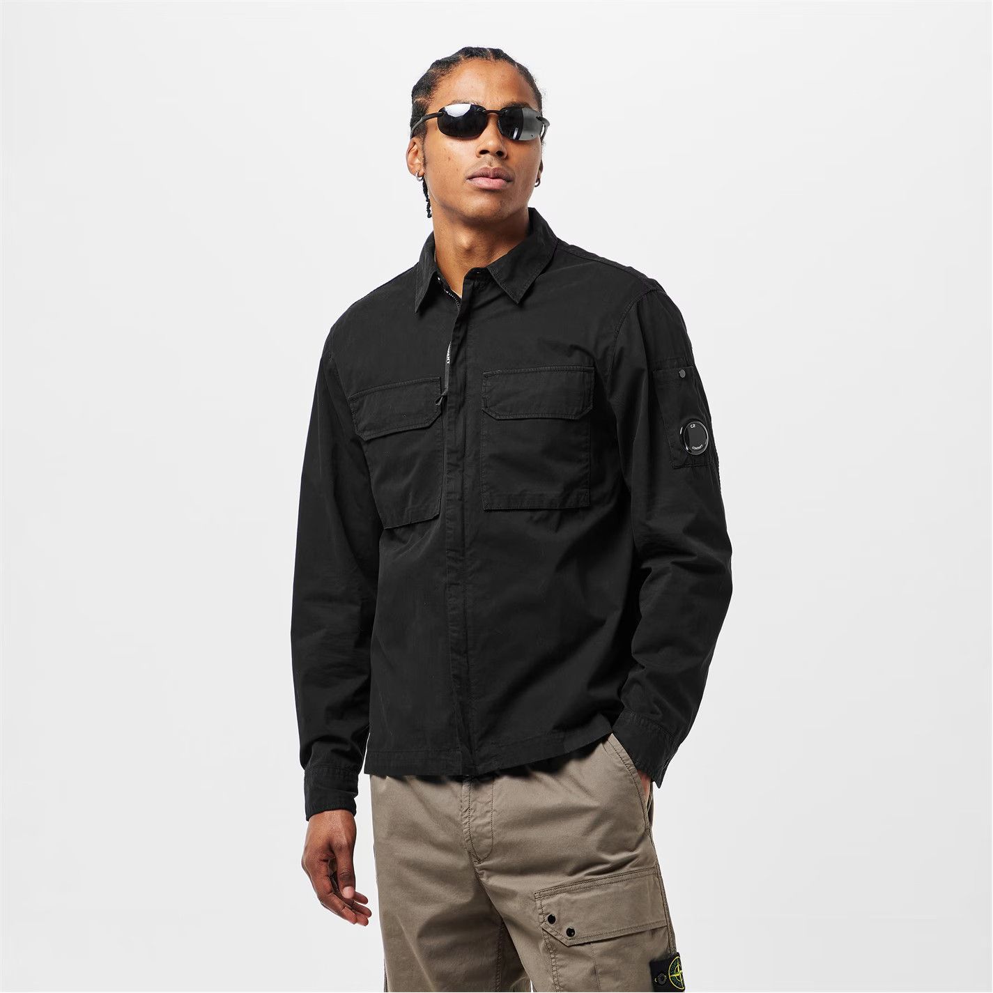 C.P. Company o1g2r1mq0426 Gabard Overshirt in Black Size US M / EU 48-50 / 2 - 3 Thumbnail