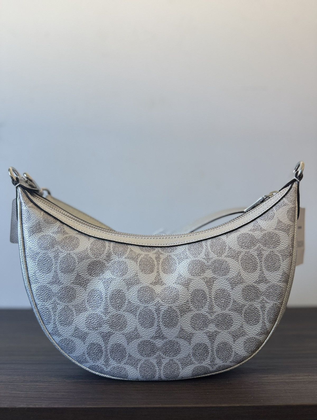 Coach NWT Coach Aria Shoulder Bag - Metallic Silver Size ONE SIZE - 2 Thumbnail