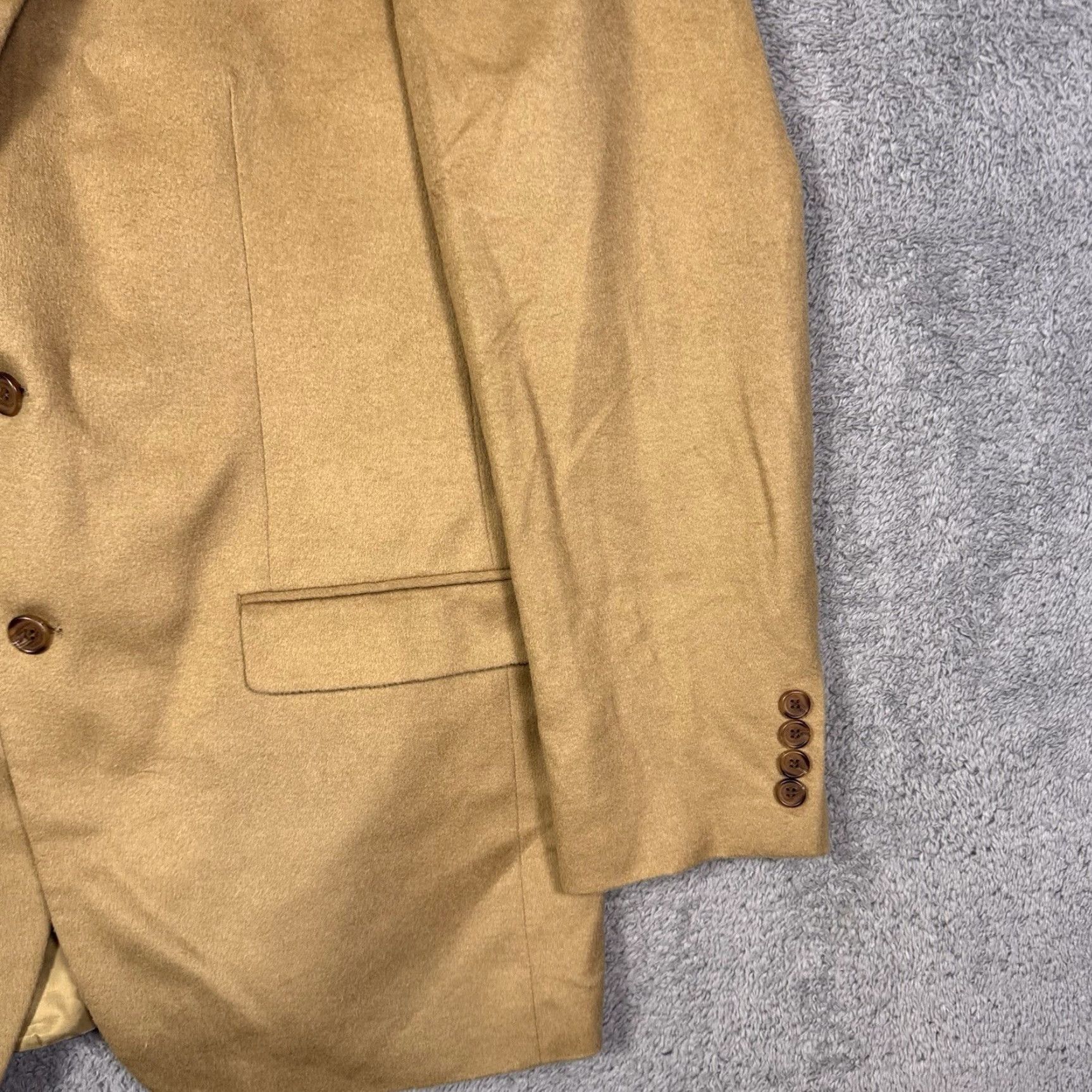 Ralph Lauren Ralph Lauren Blazer Mens 42L Sport Coat Jacket Wool Silk Cashmere Soft Brown Notch 2-Button 4-Button Single-Vented Size 42R - 2 Thumbnail