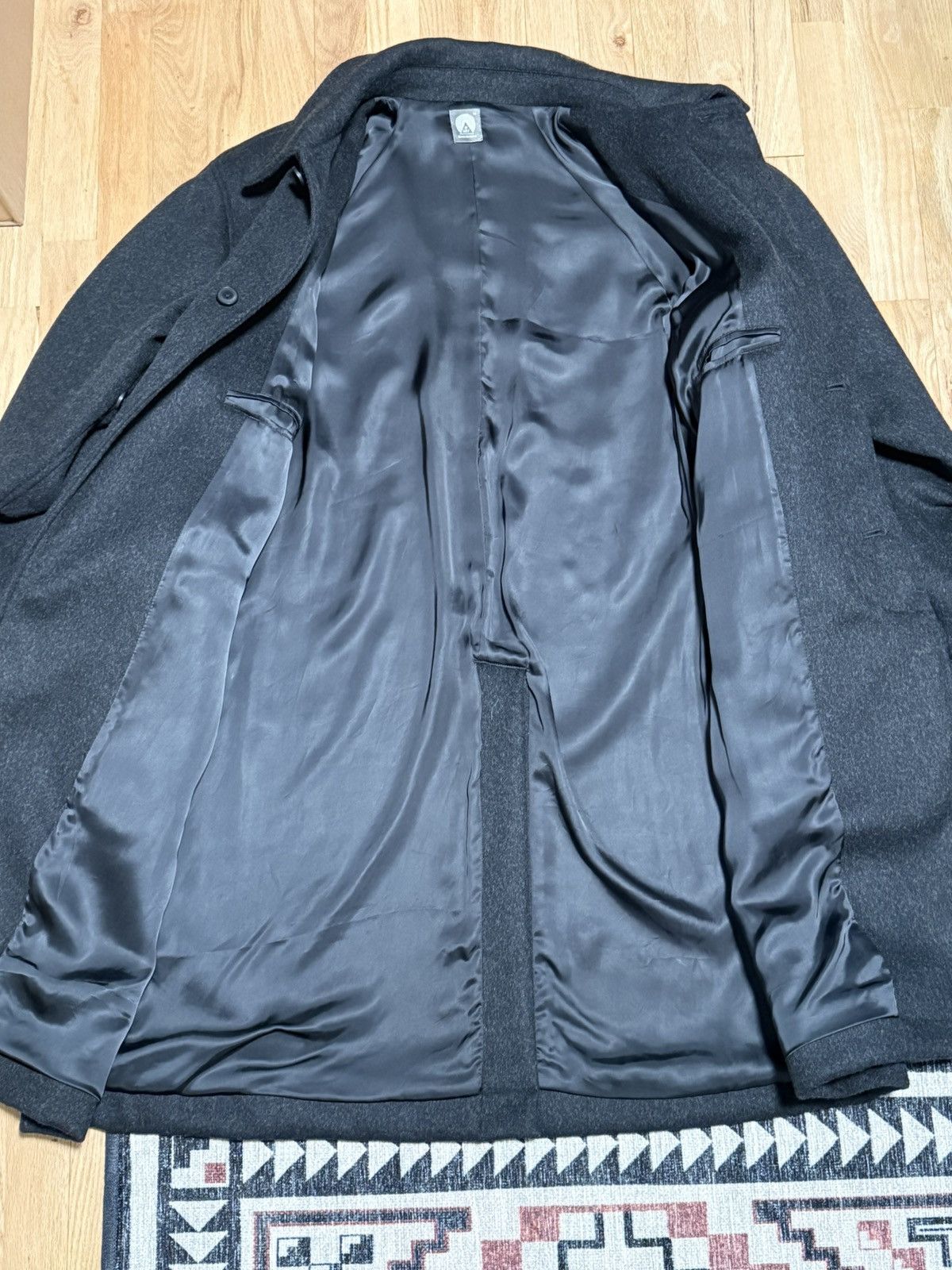 18 East 18 East Lamar Half Raglan Topcoat - Black Melange Wool Size US M / EU 48-50 / 2 - 2 Thumbnail