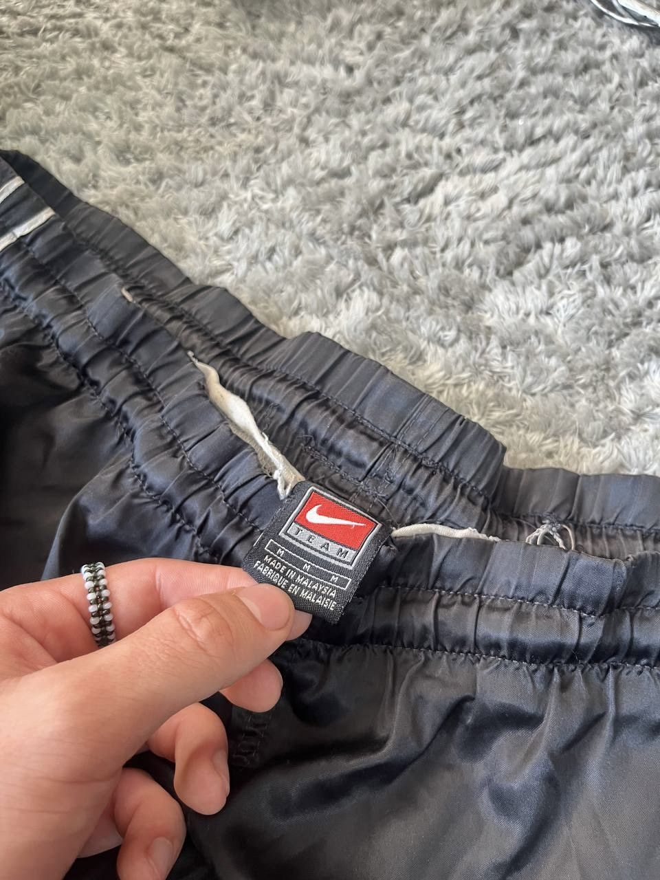 Nike × Vintage 90s Nike Vintage Rare Swoosh Logo Streetwear Y2K Drill Size US 32 / EU 48 - 5 Thumbnail