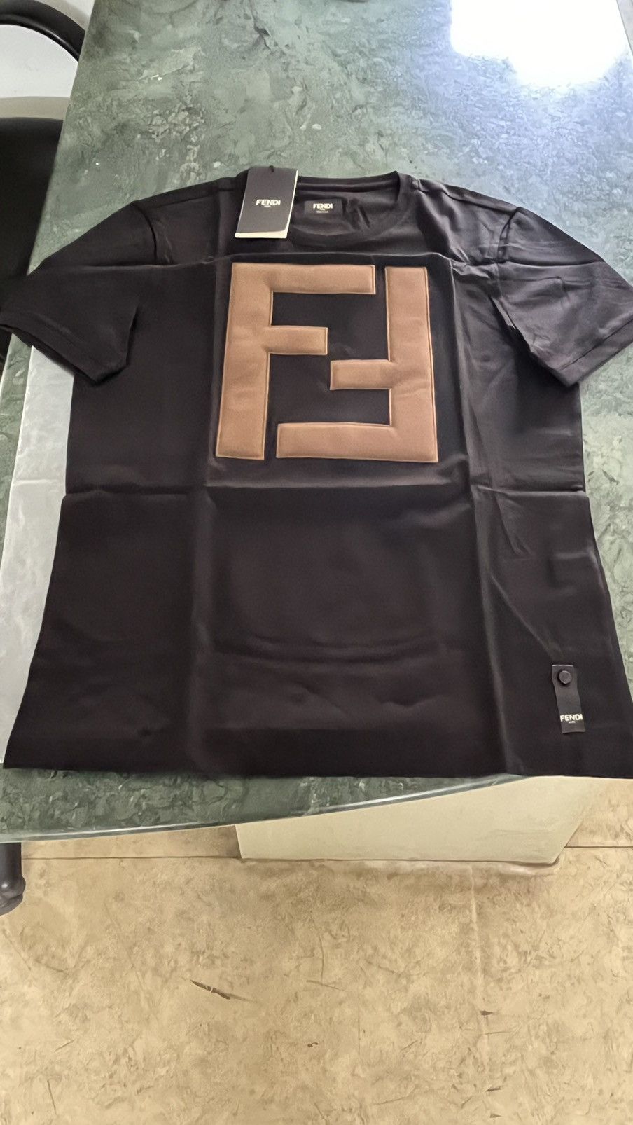 Fendi Fendi FF logo tshirt big leather logo New with tags Size US S / EU 44-46 / 1 - 3 Thumbnail