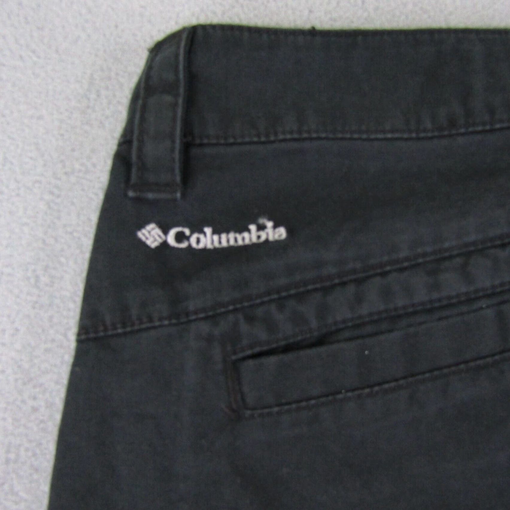 Vintage Columbia Shorts Womens 14 Black Solid Cotton Chino Outdoors Bermuda Trail Hiking Size 36" / US 14 / IT 50 - 4 Thumbnail