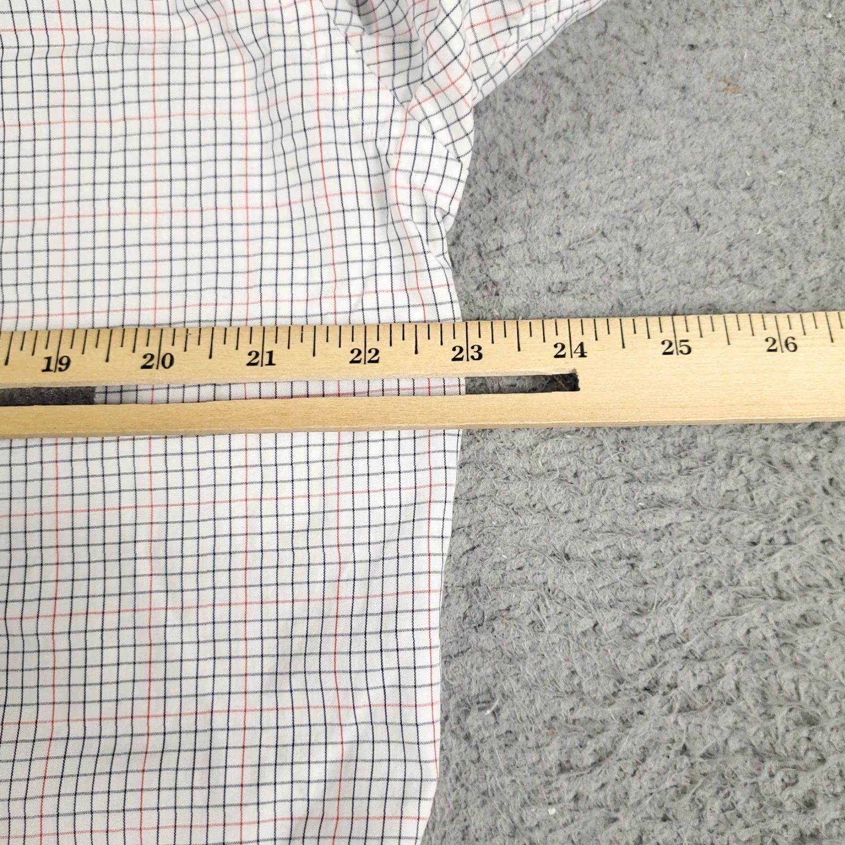 Tommy Hilfiger Tommy Hilfiger Shirt Mens 16.5 Red Check Dress Long Sleeve Button-Down Size 42R - 7 Thumbnail
