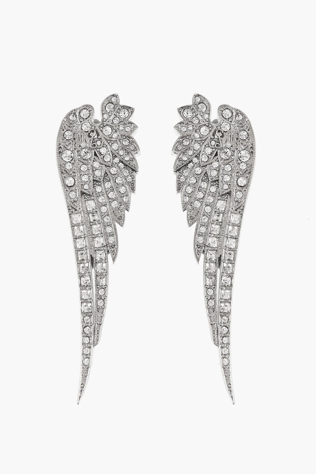 Palm Angels Earrings WINGS STRASS SILVER - TRANSPARE Size ONE SIZE - 1 Thumbnail