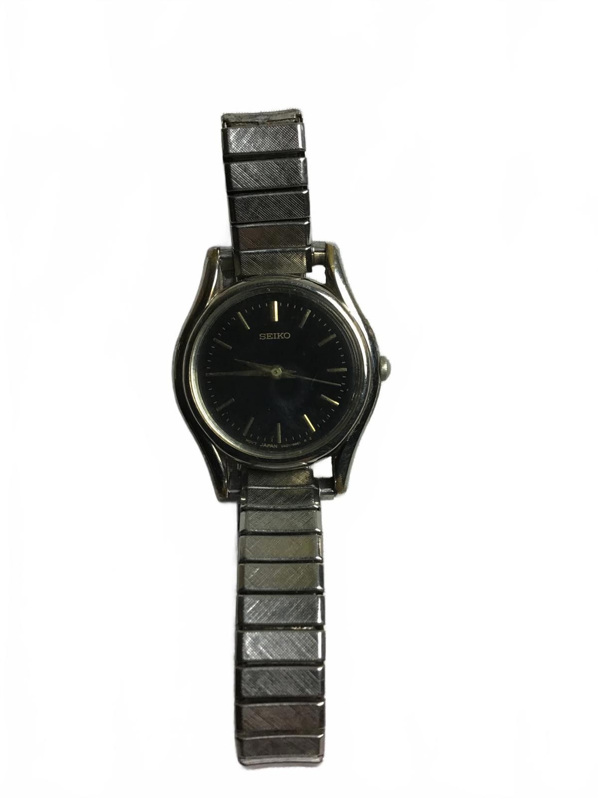 Seiko Seiko Classic Black Dial Stainless Steel Watch V401-4661 R2 Size ONE SIZE - 6 Thumbnail