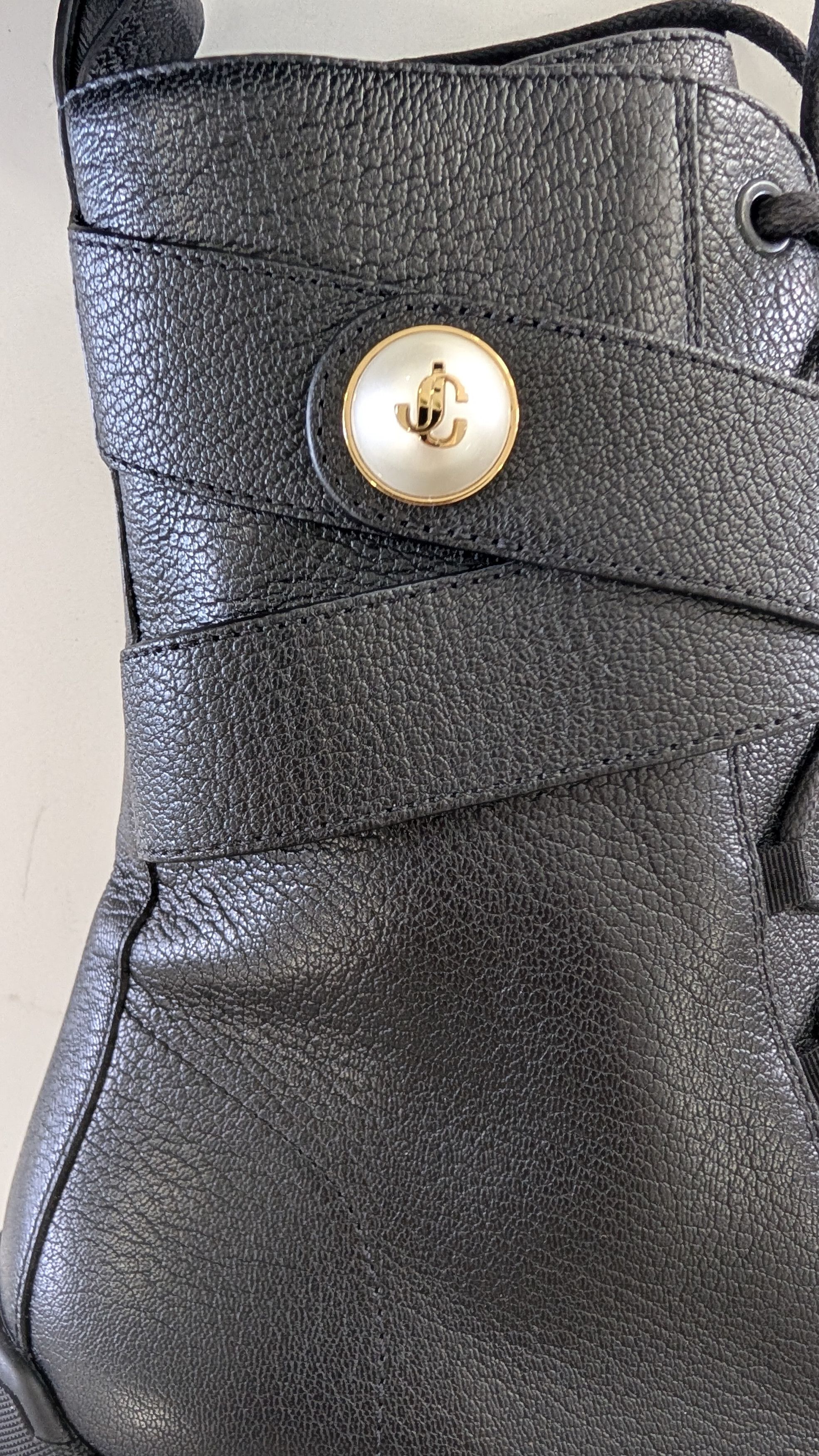 Jimmy Choo Jimmy Choo Noemi 45 Leather Pearl Combat Size 41.5 Boots Size US 11 / IT 41 - 5 Thumbnail