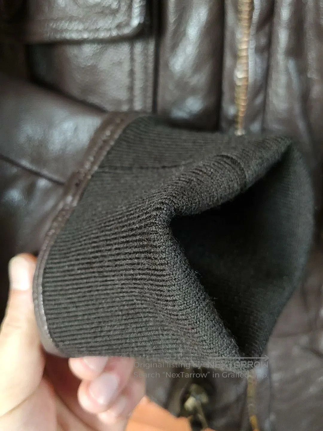 Gold And Wood Golden Thread Brill Bros G1 Leather Jacket. Size US M / EU 48-50 / 2 - 7 Thumbnail