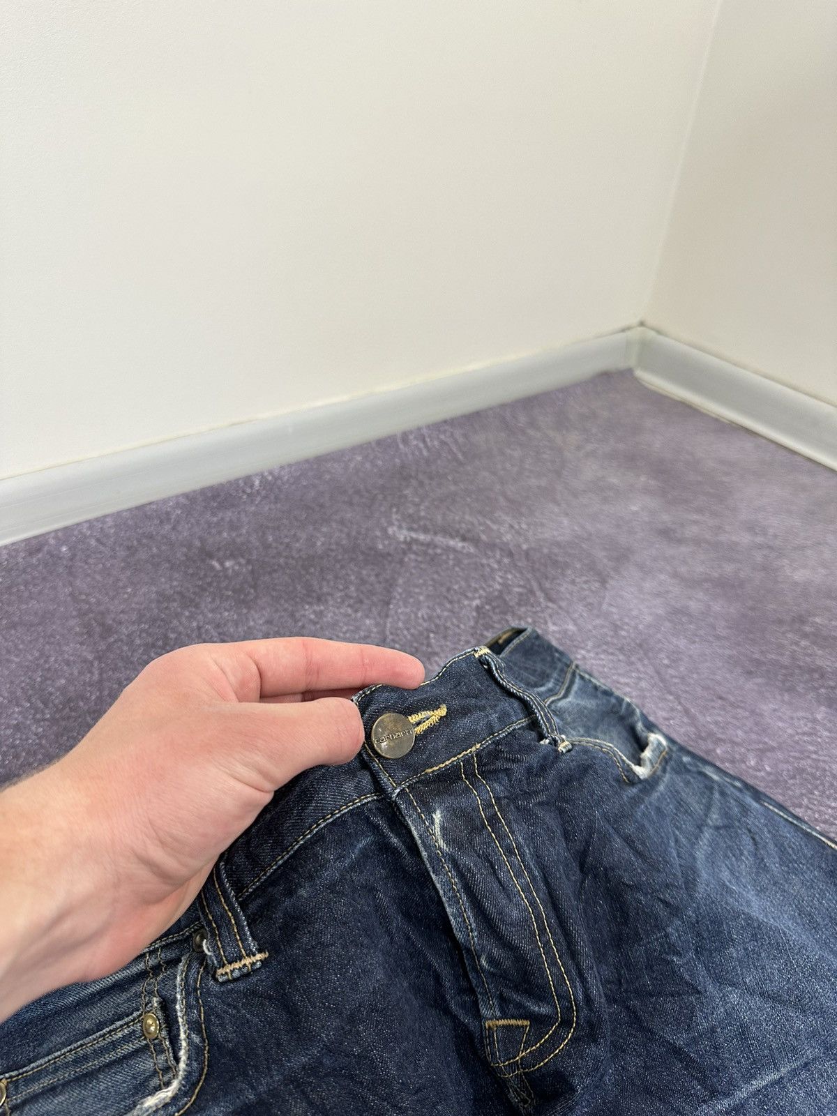 Carhartt Vintage Carhartt Distressed USA Japanese Denim Baggy Jeans Size US 34 / EU 50 - 15 Thumbnail