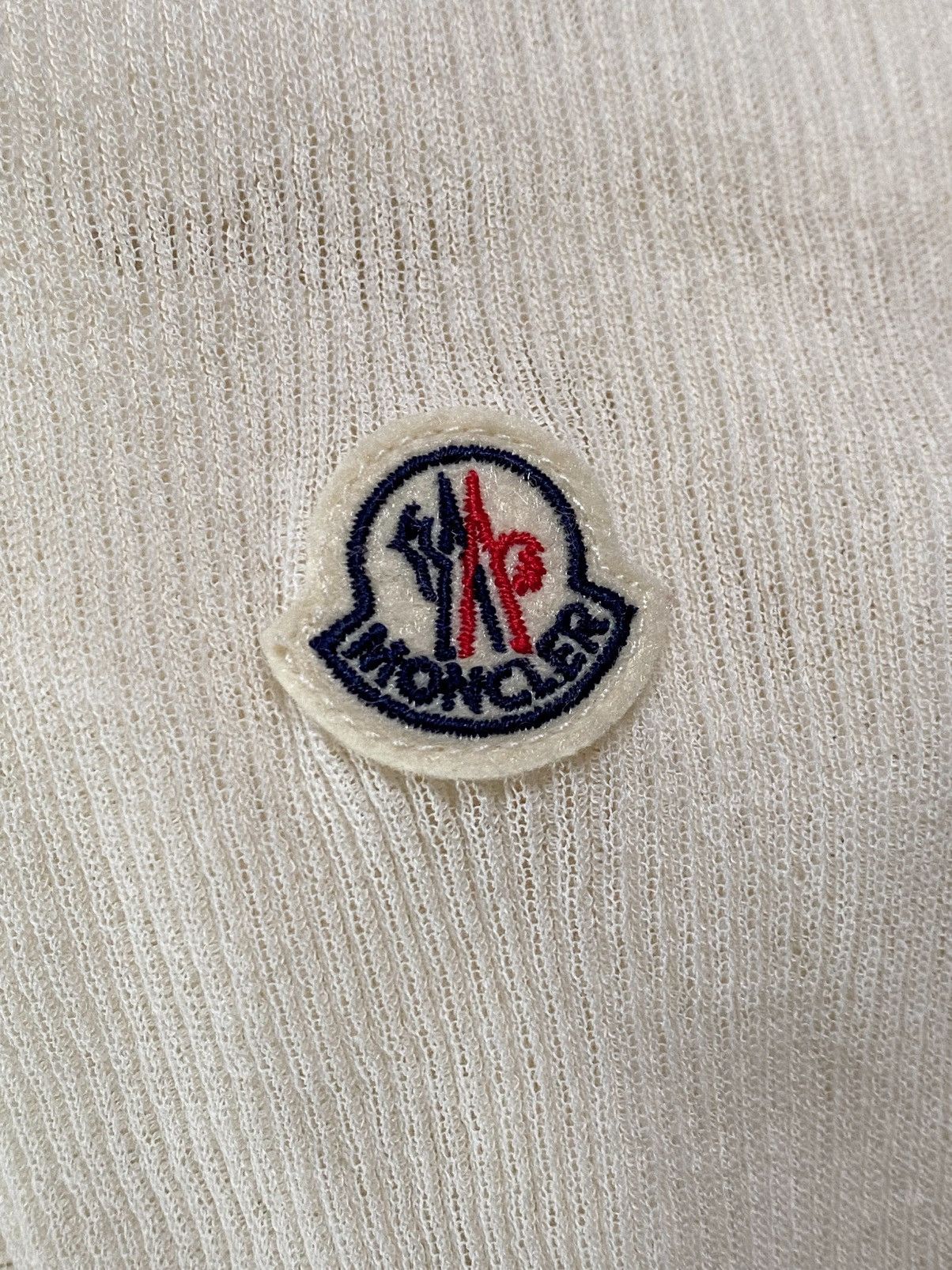 Moncler Moncler Long-Sleeve Ribbed Polo Shirt size L Size L / US 10 / IT 46 - 12 Thumbnail