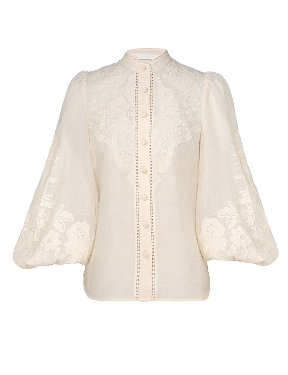 oc11z0525 Ottie Embroidered Blouse in Cream