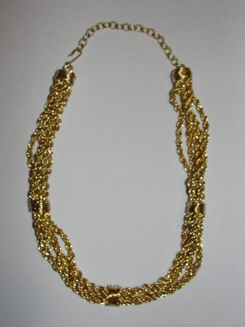 Designer 18 kt Gold Vermeil Hattie Carnegie Rope Torsade Necklace Size ONE SIZE - 2 Thumbnail