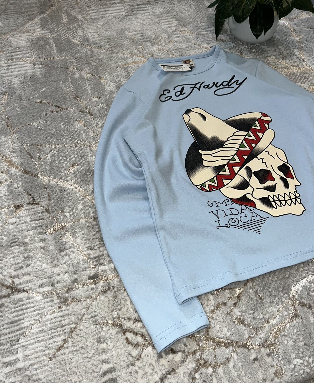Ed Hardy × Vintage ED HARDY VINTAGE LIGHT SWEATSHIRT CREWNECK AFFLICTION STYLE Size US M / EU 48-50 / 2 - 5 Thumbnail