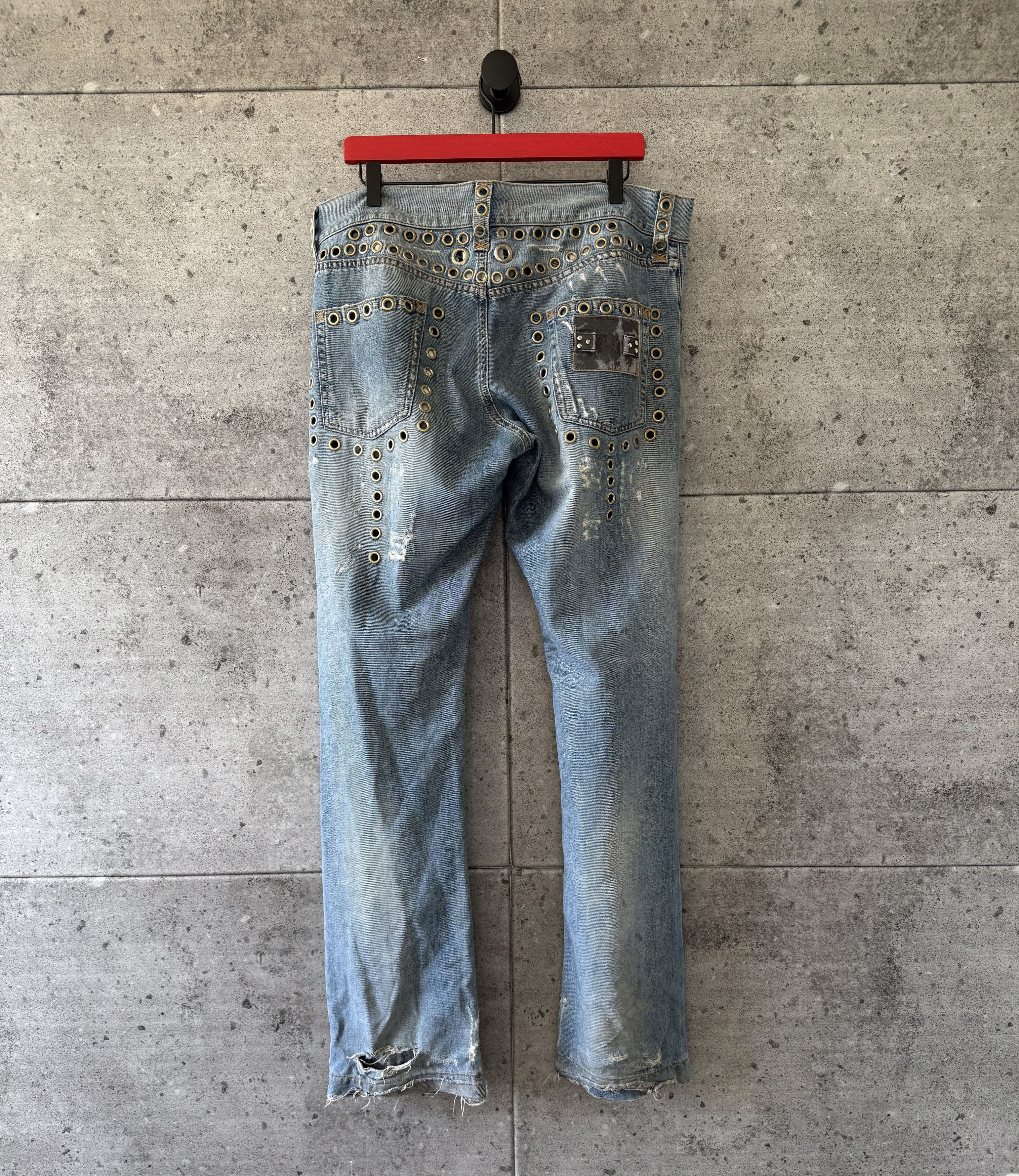 Dolce & Gabbana Dolce & Gabbana Vintage Eyelet Jeans Size US 36 / EU 52 - 2 Thumbnail