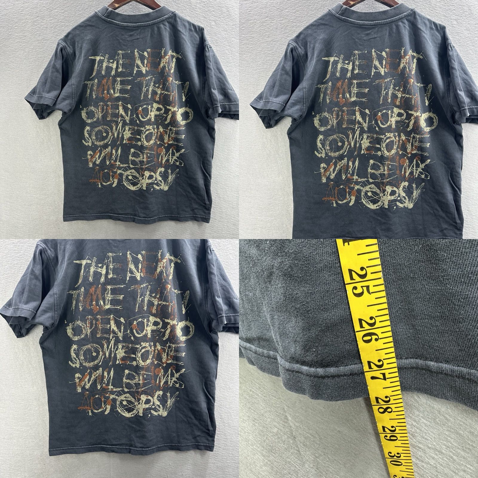 Doublet VINTAGE NO TAG Shirt Mens M Bring Me The Horizon Tee Double-Sided Ribcage Japanese Tour Black Cotton Jersey Crew Neck Graphic Print 90s Rock Band Mens Size US M / EU 48-50 / 2 - 9 Thumbnail