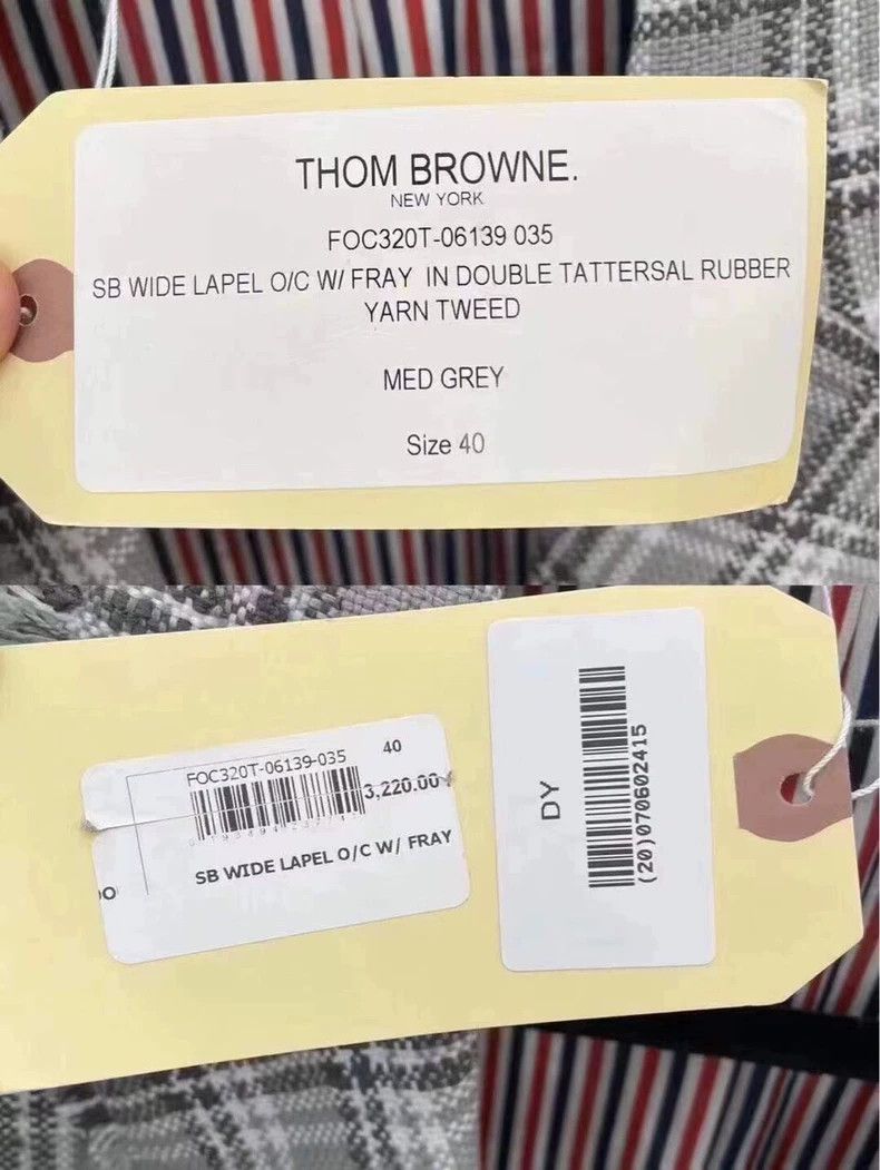 Thom Browne Thom Browne Wool-edged lapel plaid coat 2505-Nextarrow Size US XXS / EU 40 - 3 Thumbnail