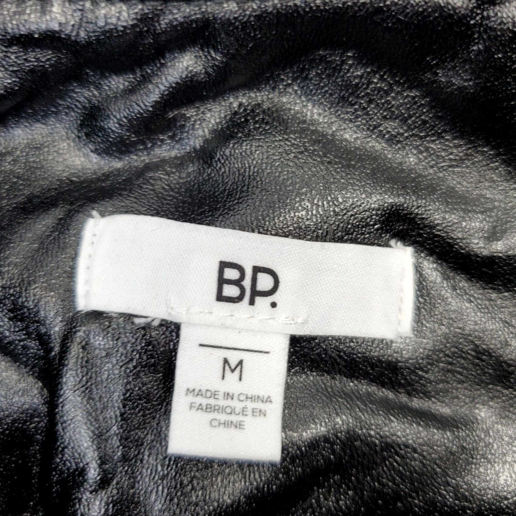 Vintage BP. Nordstrom Faux Leather Leggings Womens M Black Stretchy High Waisted Size 32" / US 10 / IT 46 - 6 Thumbnail