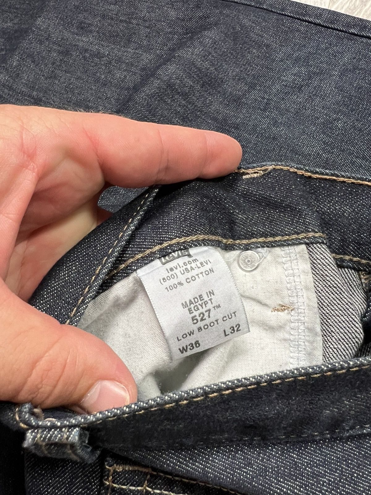 Levi's Vintage Levis 527 Low Boot Cut Jeans Dark Indigo Denim Pants Size US 36 / EU 52 - 13 Thumbnail