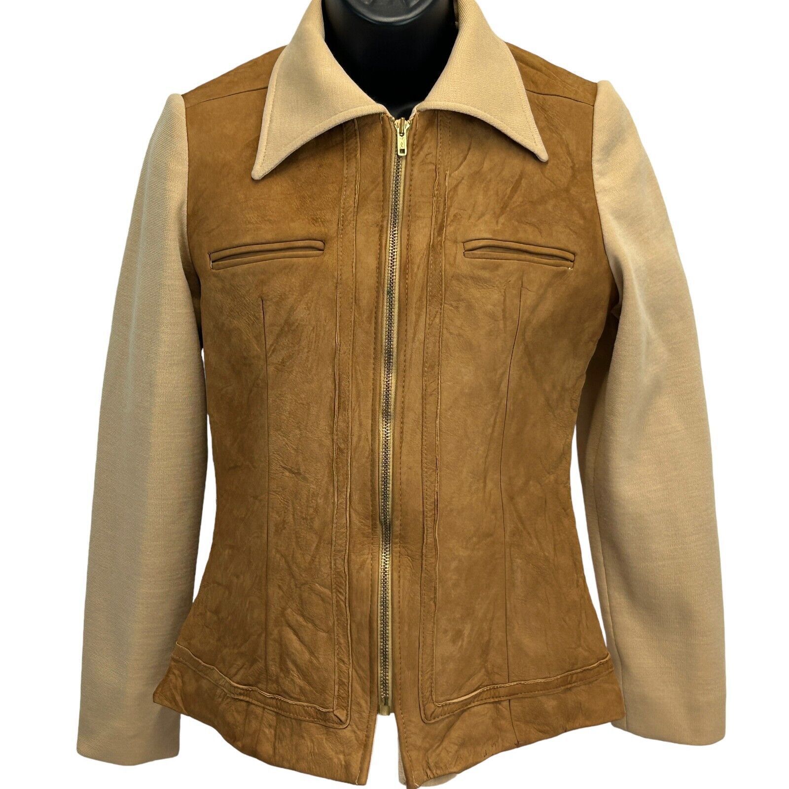 Vintage Vintage Cowgirl Western Leather Blend Jacket Womens S Small Size S / US 4 / IT 40 - 1 Thumbnail
