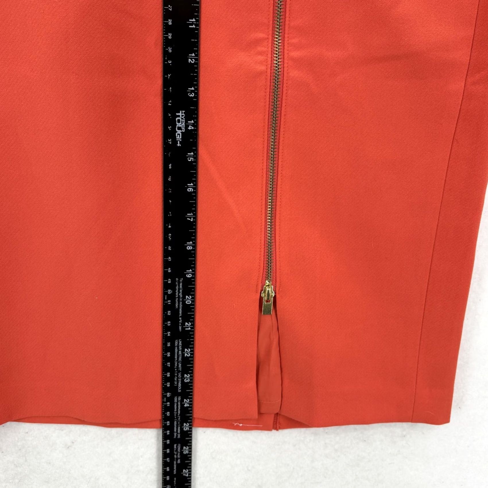 Talbots Talbots Skirt Womens 12 Orange Zip Front Pencil Lined Stretch Workwear Career Size 34" / US 12 / IT 48 - 7 Thumbnail
