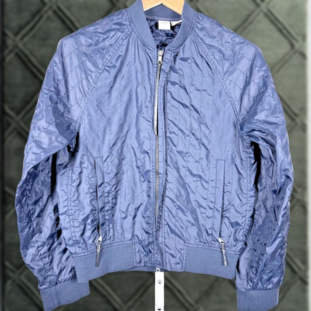 Armani Exchange Armani Exchange Jacket Mens Bomber Navy Blue Full Zip Quilted Nylon Jacket Size US M / EU 48-50 / 2 - 1 Thumbnail