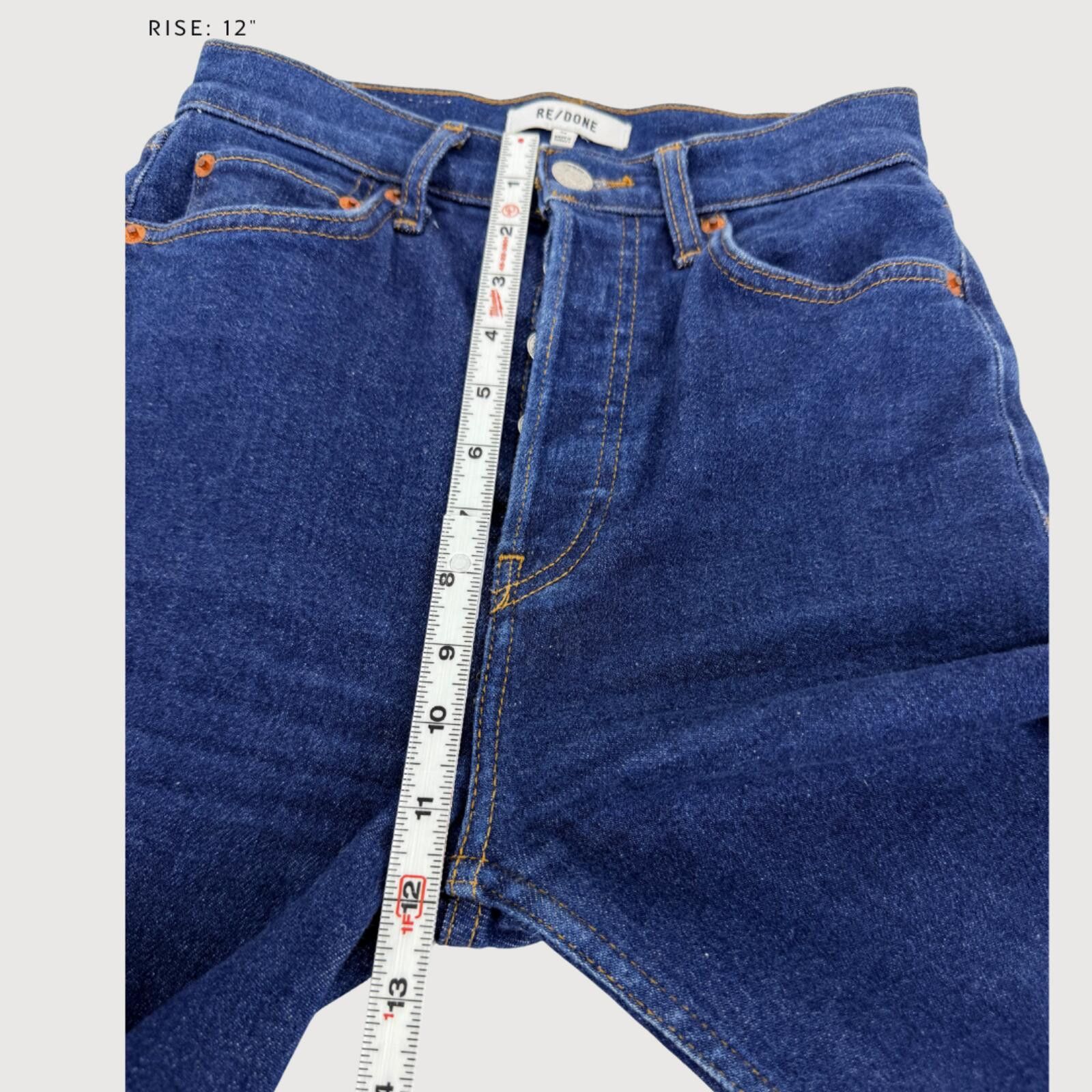 RE/DONE RE/DONE 70s Ultra High Rise Stove Pipe Jeans 24 Size 24" / US 00 / IT 34 - 7 Thumbnail