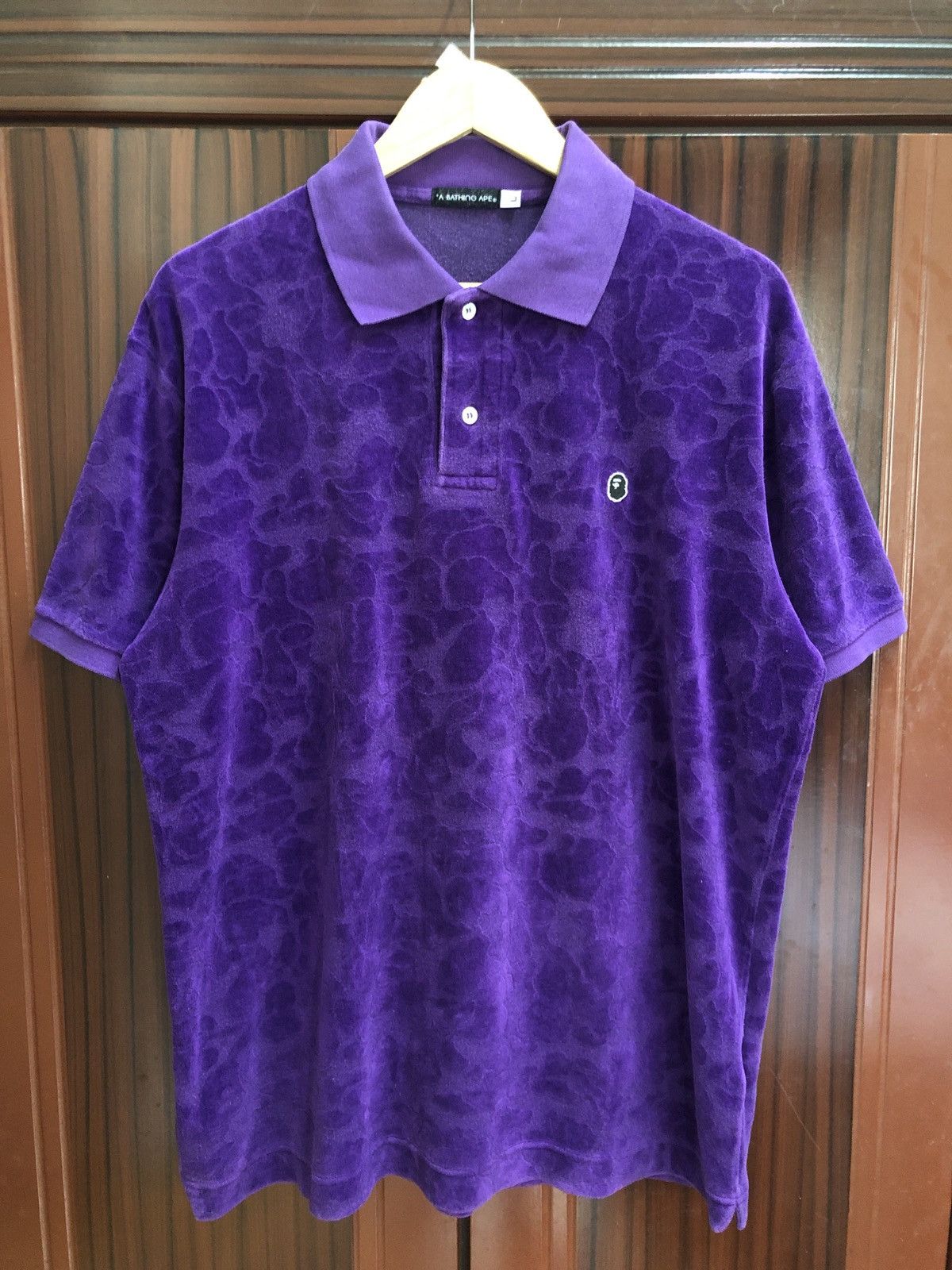 Purple A Bathing Ape Polo Shirt Polo Shirt Bape Purple Camo Shirt
