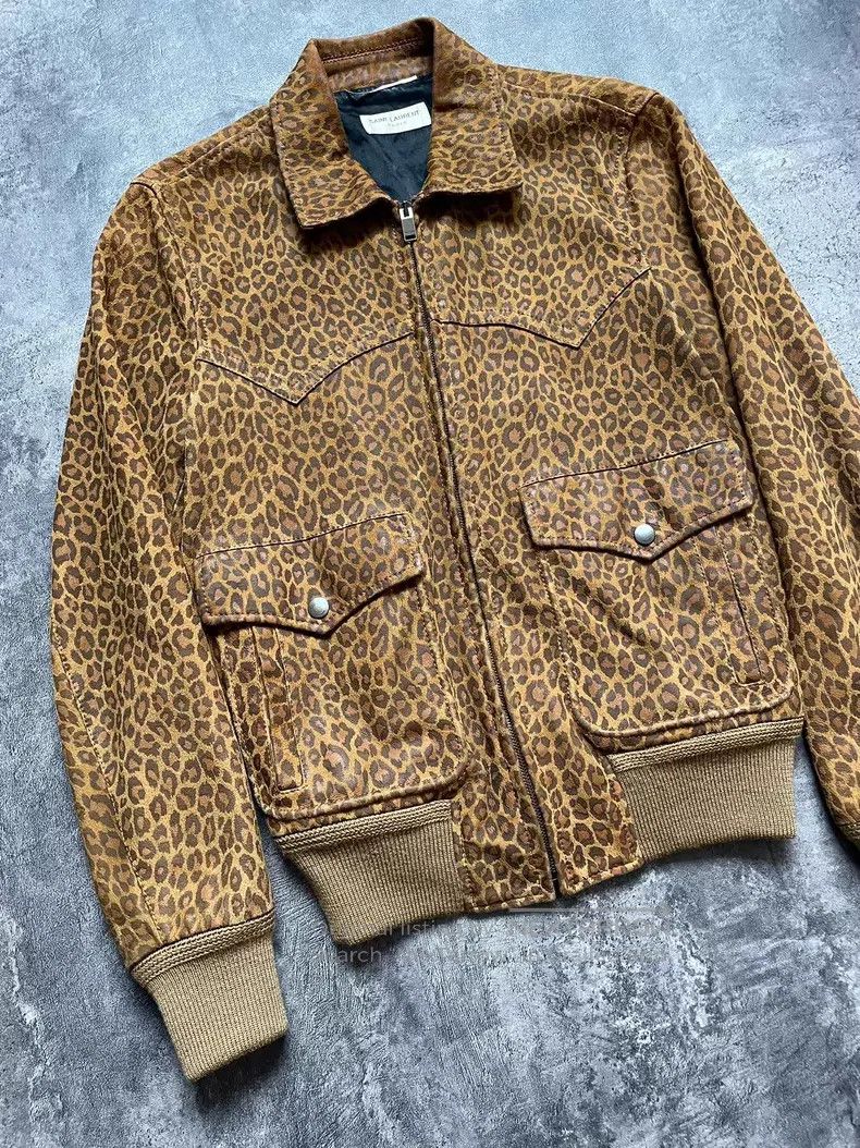 Saint Laurent Paris Saint Laurent Paris Leather and Suede Leopard Print Patchw Size US S / EU 44-46 / 1 - 2 Thumbnail