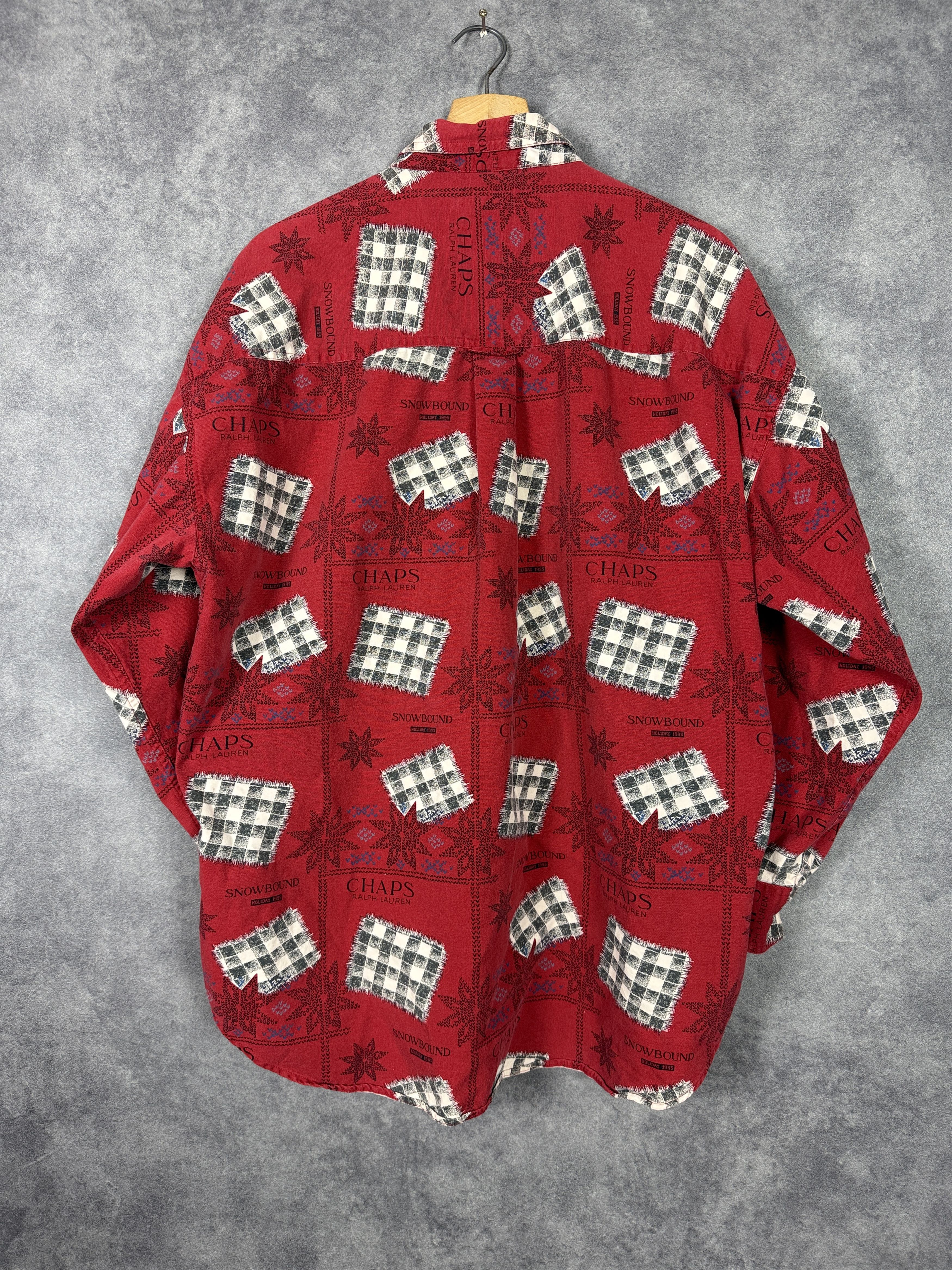 Chaps Ralph Lauren Ralph Lauren CHAPS red shirt long sleeve all over print Size US XL / EU 56 / 4 - 6 Thumbnail