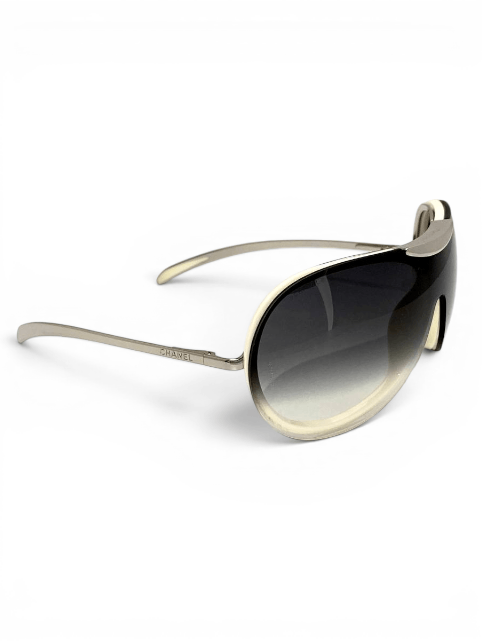 Chanel Chanel CC Logo Aviator Gradient Tint Shield Sunglasses Y2K Size ONE SIZE - 2 Thumbnail