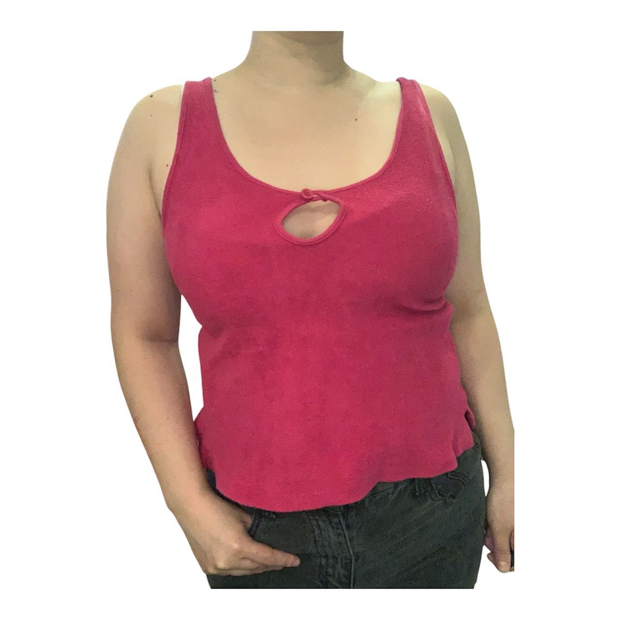 Vintage Vintage 80s Raspberry Pink Sleeveless Terrycloth Tank Top Size M / US 6-8 / IT 42-44 - 18 Thumbnail